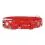 Zgardă reflectorizantă din piele cu steluţe, roşu 21 - 29cm, 12mm