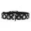 Zgardă reflectorizantă din piele cu steluţe, negru 21 - 29cm, 12mm