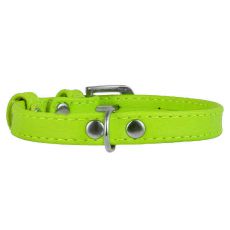 Zgardă din piele netedă, verde
