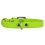 Zgardă din piele netedă, verde 19 - 25cm, 9mm