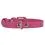 Zgardă din piele netedă, roz  21 - 29cm, 12mm
