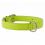 Zgardă din piele netedă, verde 30 - 39cm, 20mm