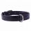 Zgardă din piele netedă neagră 38 - 49cm, 25mm