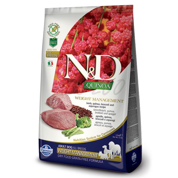 Farmina N&D dog GF QUINOA Weight Control, Lamb 7 kg ABCZOO