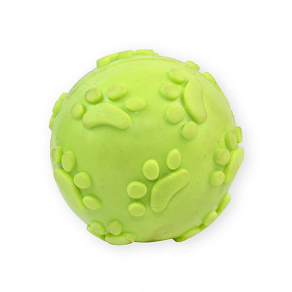 TPR Jucărie pentru câini - minge care scârțâie, galbenă, 6cm