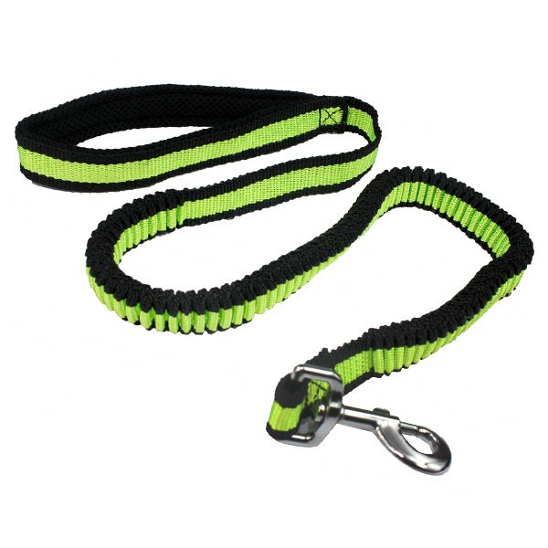 Lesă Bungee verde-negru, L
