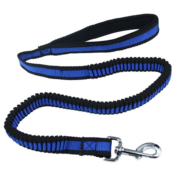 Lesă Bungee negru - albastru, L