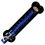 Lesă Bungee negru - albastru, L