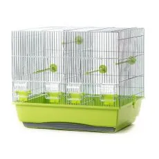 Colivie pentru păsări MESSI crom - 54 x 39 x 47 cm NEGRU