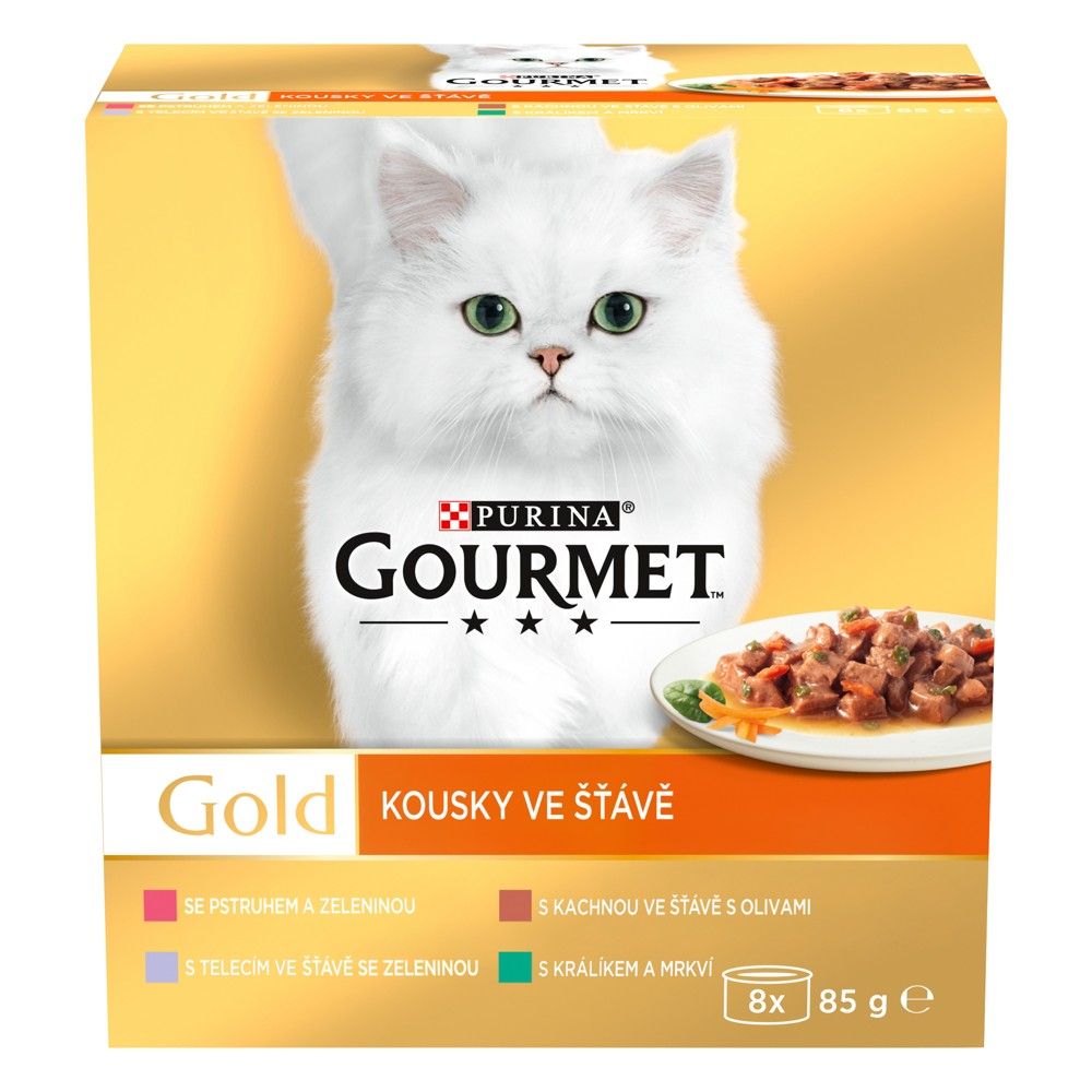 Conservă GOURMET GOLD - mix bucăți în sos, 8 x 85g