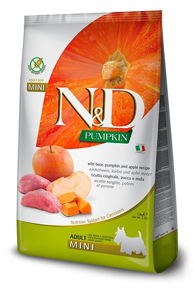 Farmina N&D dog GF PUMPKIN adult mini, wild boar & apple - 2,5 kg