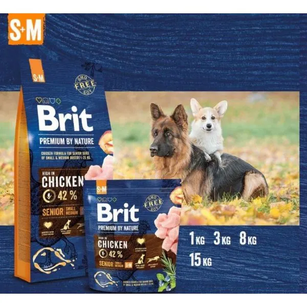 Brit Premium by Nature Senior Small și Medium 1 kg | ABC-ZOO