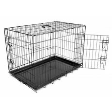 Cușcă pentru câini Black Lux - 2x uși, M - 78,5 x 52,5 x 59 cm
