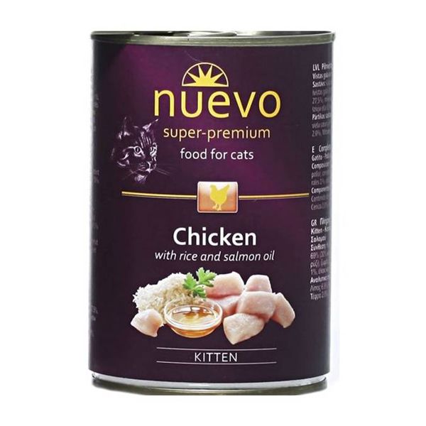 Conservă NUEVO CAT Kitten Chicken 400 g