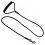 Lesă rotundă din nylon pentru c&acirc;ini, neagră, S - 120 cm