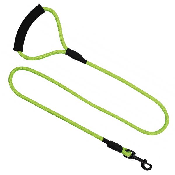 Lesă rotundă din nailon pentru câini, verde, L - 120 cm