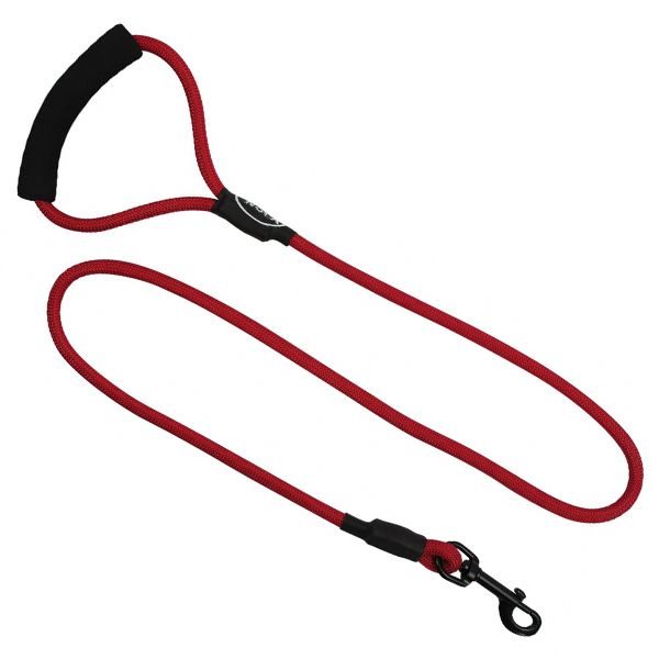 Lesă rotundă din nailon pentru câini, roșie, L - 120 cm