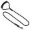 Lesă rotundă din nylon pentru c&acirc;ini, neagră, L - 120 cm