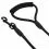 Lesă rotundă din nylon pentru c&acirc;ini, neagră, L - 120 cm