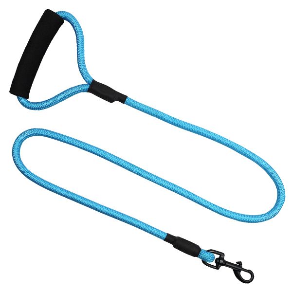 Lesă rotundă din nailon pentru câini, albastră, XL - 120 cm