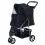 Buggy 47 x 100 x 80 cm cărucior pentru c&acirc;ini și pisici, negru