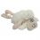 Oaie albă din pluș cu fluier, 35 cm