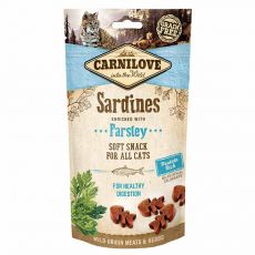 Carnilove Cat Semi Moist Snack Sardine îmbogățite cu patrunjel 50 g