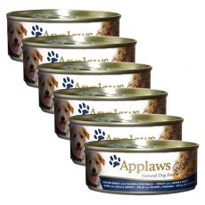Conservă pentru câini APPLAWS dog, pui, somon, legume, 6 x 156g