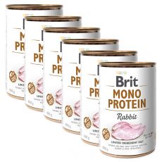Conservă Brit Mono Protein Rabbit 6 x 400 g