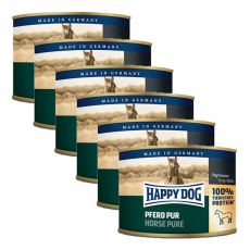 Happy Dog Pur - Pferd / carne de cal, 6 x 200g