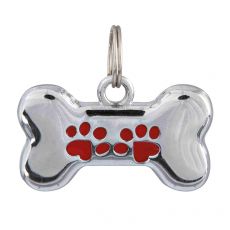 Eticheta ID pentru câine-os din metal, 35 x 20 mm