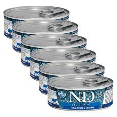 Farmina N&D cat tuna, squid & shrimp can 6 x 80 g