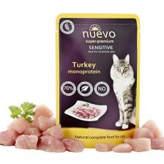 Pliculeț NUEVO CAT Sensitive Turkey Monoprotein 85 g