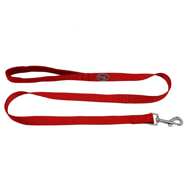 Lesă roșie cu mâner din neopren1,2 m / 20 mm