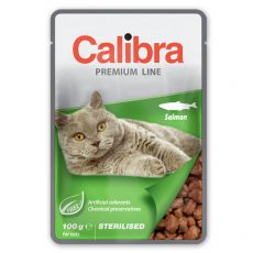 CALIBRA Cat Adult  Sterilised somon bucăți în sos 100 g