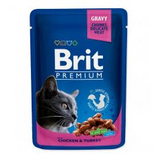 Pliculeț BRIT Premium Cat Chicken & Turkey 100 g