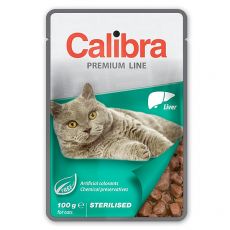 CALIBRA Cat Adult Sterilised bucăți de ficat în sos 100 g