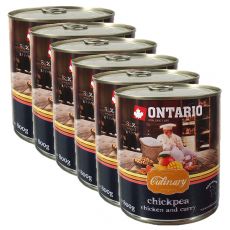 Conservă ONTARIO Culinary Chickpea, Chicken and Curry 6 x 800 g