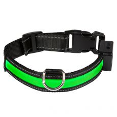 EYENIMAL világító USB nyakörv, zöld S