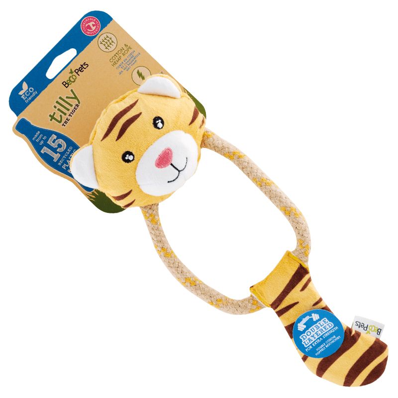 Jucărie pentru câini Beco Dual material - Tigru Tilly L