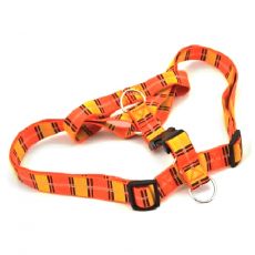 Zgardă pentru câini - tertan galben portocaliu S 1,6 x 30 - 45 cm