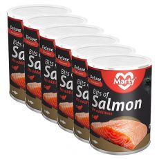 Conservă pentru pisici MARTY Deluxe Bits of Salmon 6 x 400 g
