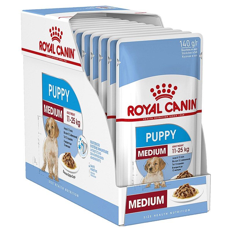 Pliculeț Royal Canin Medium Puppy 10 x 140 g