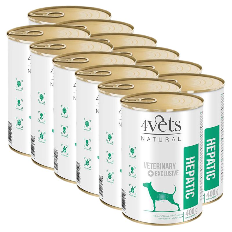 4Vets Natural Veterinary Exclusive HEPATIC 12 x 400 g
