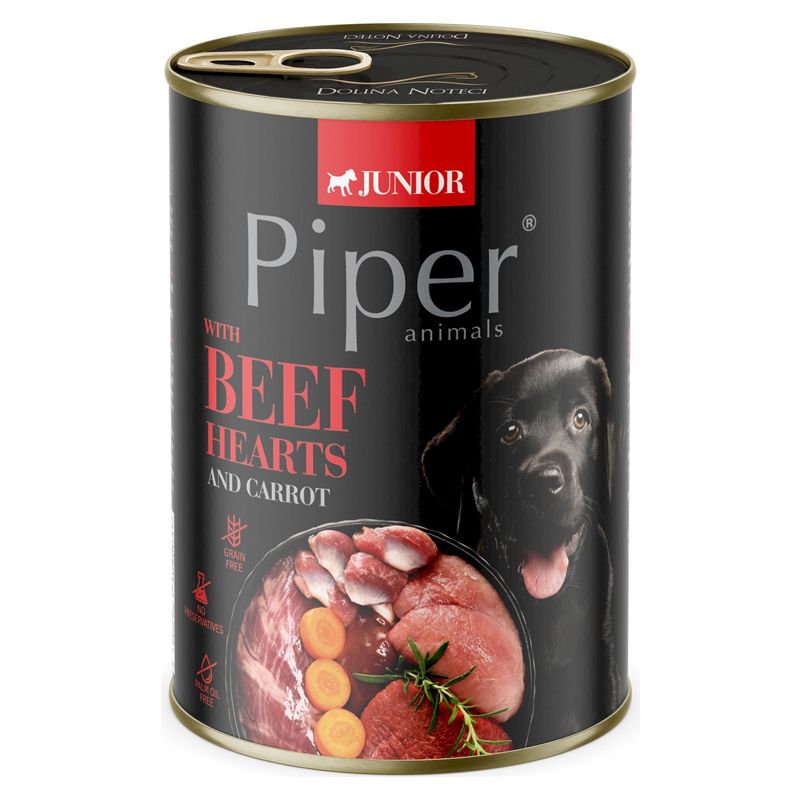 Piper Junior conservă cu inima de vită și morcovi 400 g