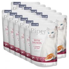 Piper Cat Adult hrană la plic cu somon 12 x 100 g
