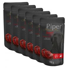 Piper Platinum Pure hrană la plic cu carne de vită și orez brun 6 x 150 g