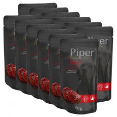 Piper Platinum Pure hrană la plic cu carne de vită și orez brun 12 x 150 g
