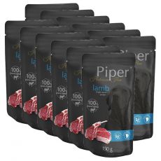 Piper Platinum Pure hrană la plic cu carne de miel 12 x 150 g