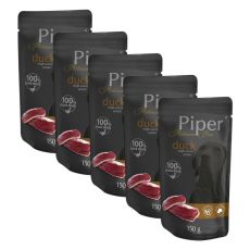 Piper Platinum Pure hrană la plic pentru câini, raţă 5 x 150 g